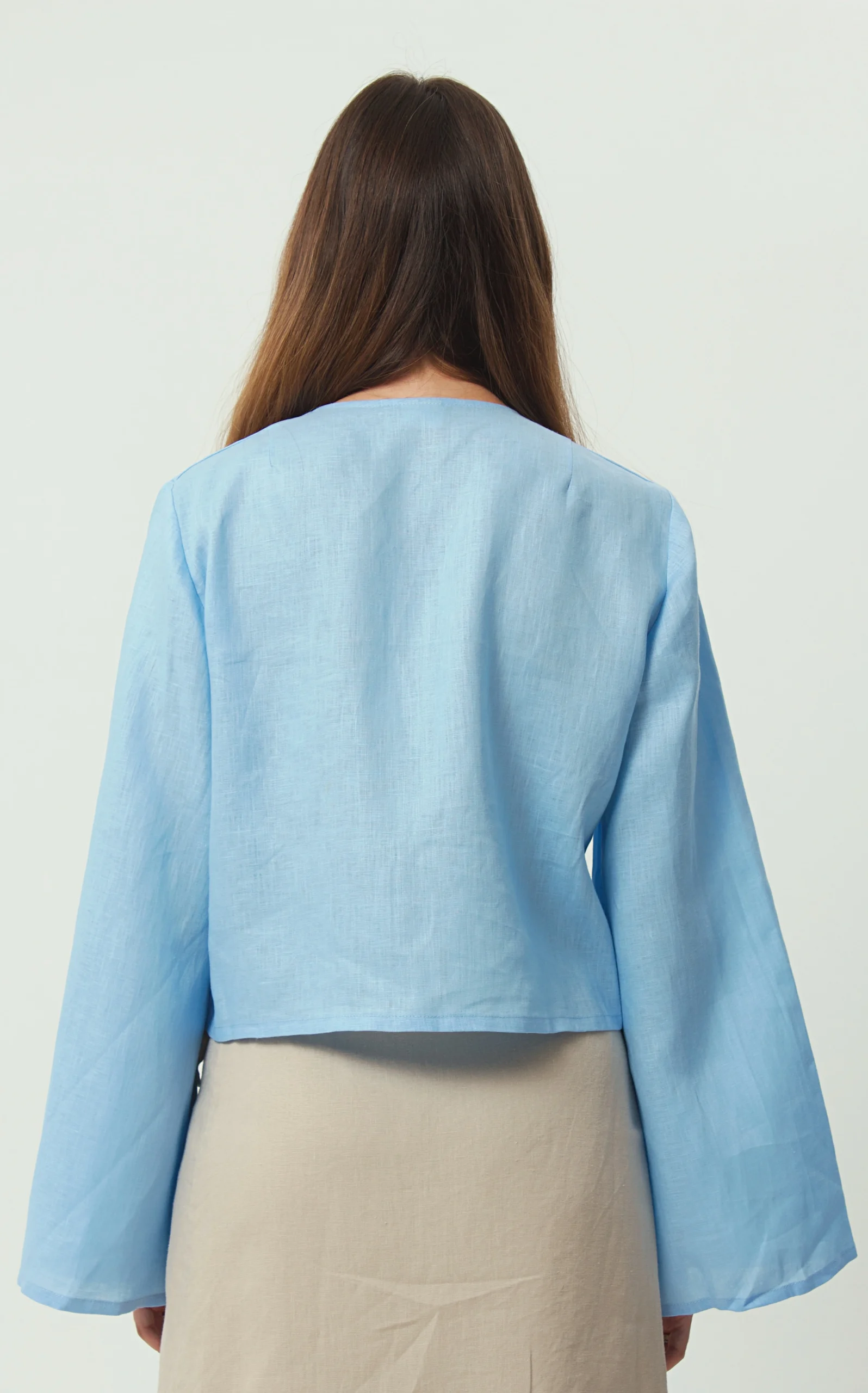 Rêverie wrap blouse blue
