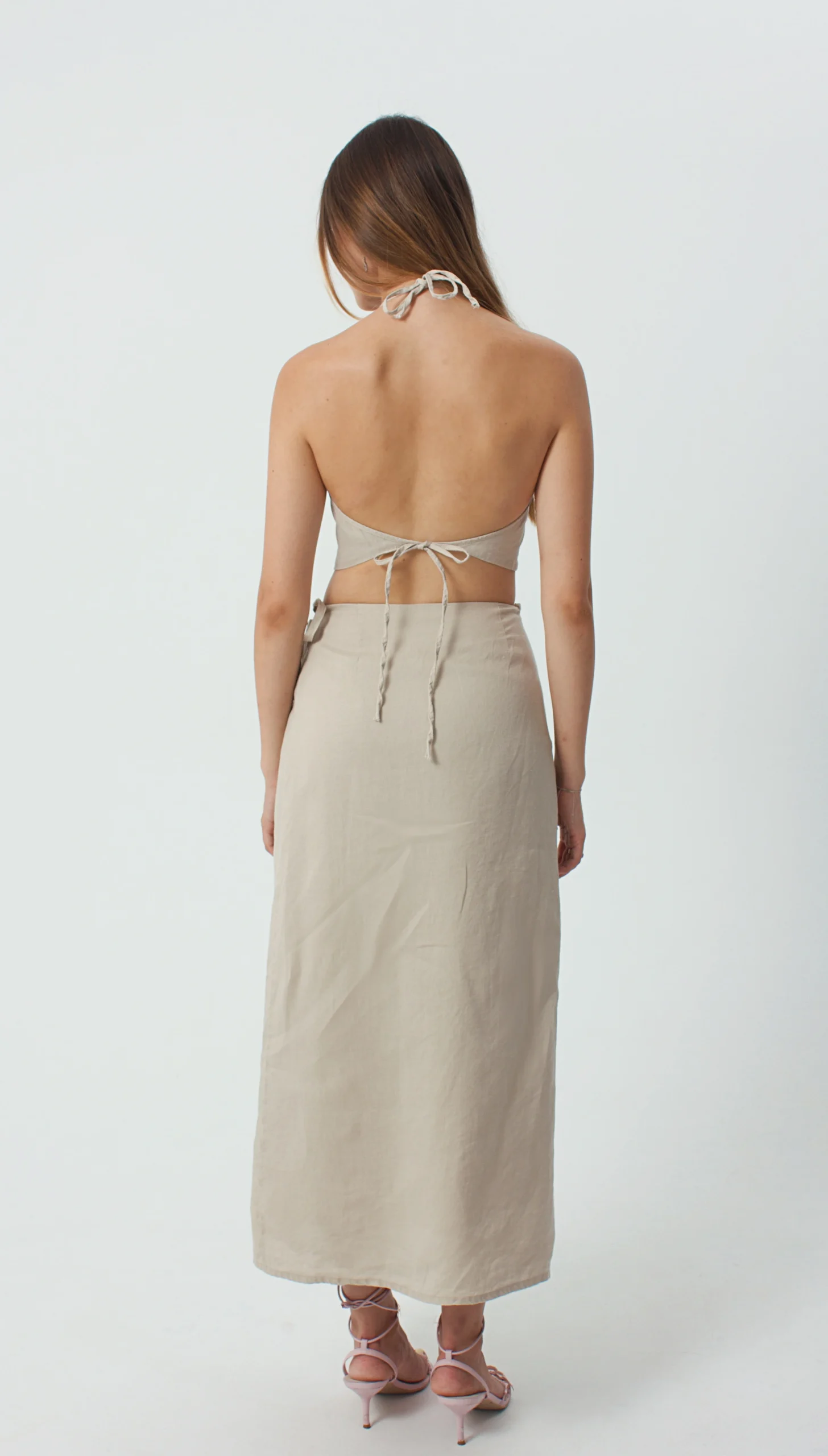 Terra wrap skirt beige