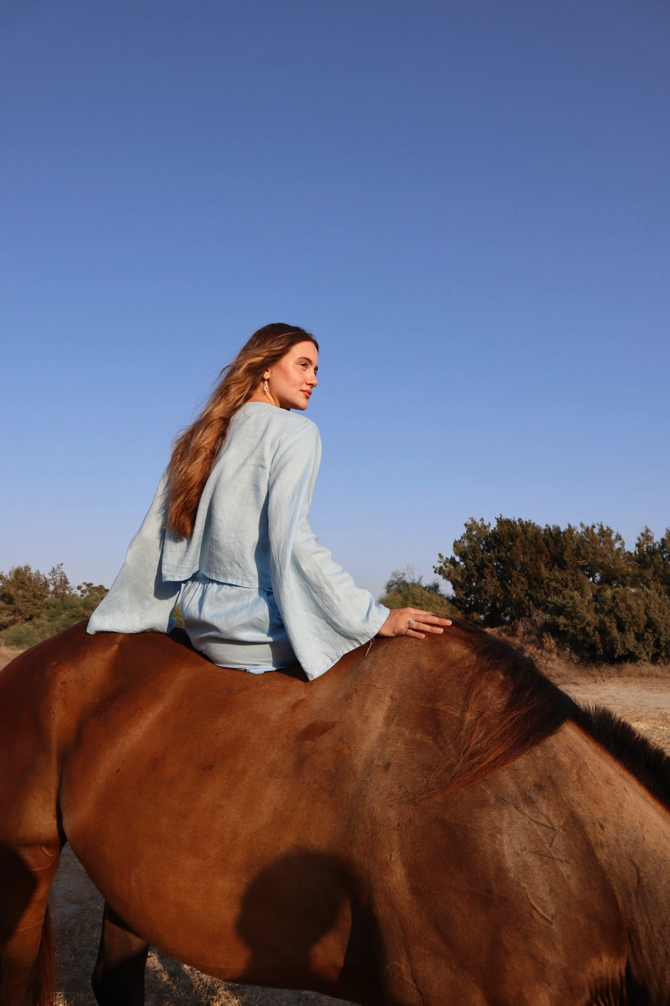 Rêverie wrap blouse blue
