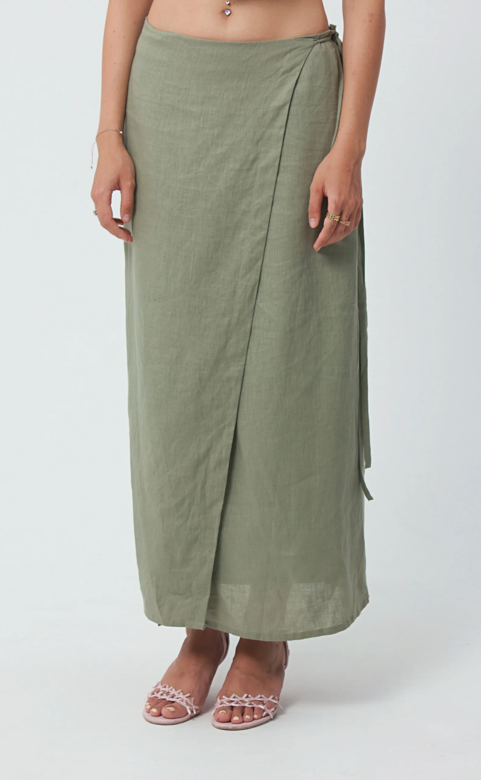 Terra wrap skirt olive